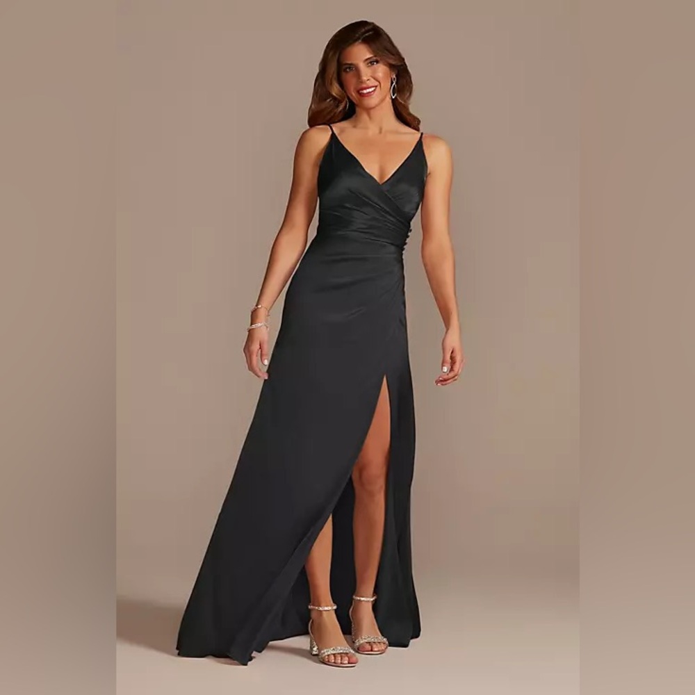 charmeuse draped strappy dress NWT. Galina Signature